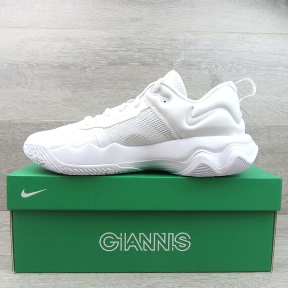 Nike Giannis Immortality 3 White Basketball Shoes Men's Size 10 NEW - Picture 3 of 15